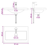 Bathroom Furniture Set White 61 x 40 x 84.5 cm Engineered Wood 3404366