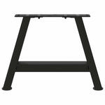 ZNTS Coffee Table Legs A-Shaped 2 pcs Black 50x cm Steel 4012816