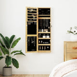 Mirror Jewellery Cabinet with LED Lights Wall Mounted 353255