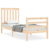 Bed Frame without Mattress Small Single Solid Wood 3194206