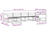 Outdoor Sofa Set 6 pcs Natural Solid Acacia Wood 3385340