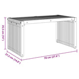 Garden Side Table Brown 70 x 37.5 x 35.5 cm Solid Teak Wood 42006354