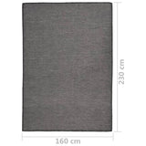 Outdoor Flatweave Rug 160x230 cm Grey 340776