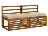 2-Piece Bench Cushions SOEST 2 pcs 100% Polyester Cream 949741