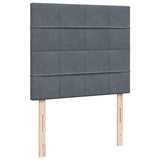 Box Spring Bed with Mattress Dark Grey 120x190 cm Small Double Velvet 3290859