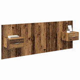 Headboard with Cabinet 3 pcs Old Wood Engineered Wood 3415637