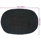 Area Rugs Dark Grey 152 x 245 cm Jute 42010644
