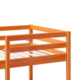 Loft Bed Frame with Desk and Chairs Wax Brown 80x200cm Solid Wood Pine 3308558