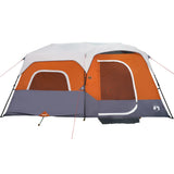 Family Tent with LED 9-Person Light Grey and Orange Quick Release 94312