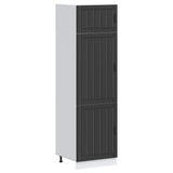 Kitchen Cupboard Lucca Black Engineered Wood 853868
