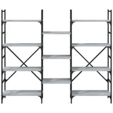 Bookshelf Grey Sonoma 160x28.5x136.5 cm Engineered Wood 838876