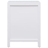 Bedside Cabinet White 38x28x52 cm Paulownia Wood 284073