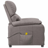 Massage Chair Taupe Fabric 342466