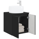 Wall-Mounted Sink Vanity Black 49.5 x 44.5 x 66 cm 890453