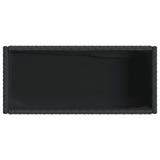 Garden Planters with Shelf 2 pcs Black 90x40x75 cm Poly Rattan 3210507