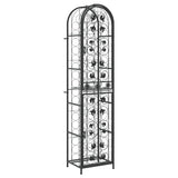 Wine Rack for 73 Bottles Black 45x36x200 cm Wrought Iron 358371