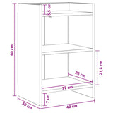 Bedside Tables 2 pcs Smoked Oak 40 x 30 x 60 cm Engineered Wood 8011004