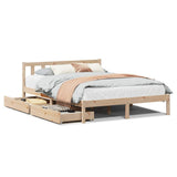 Bed Frame without Mattress 120x200 cm Solid Wood Pine 3301473