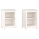 Bedside Cabinets 2 pcs White 40x35x55 cm Solid Wood Pine 820959
