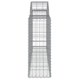 Arched Gabion Baskets 3 pcs 200x30x80/100 cm Galvanised Iron 3146090