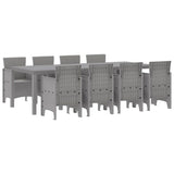 Garden Dining Set 9 pcs White Polypropylene 3378742