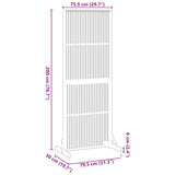 Privacy Screen Brown 79.5 x 50 x 200 cm Solid Acacia Wood 4108065