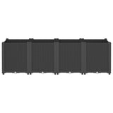 Garden Planter Black 160x40x53 cm PP 367858