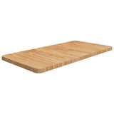 Bathroom Countertop Light Brown 80x40x2.5cm Treated Solid Wood 343038