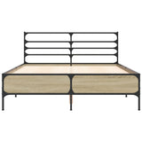 Bed Frame without Mattress Sonoma Oak 140x190 cm 3280078
