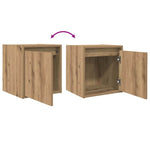 ZNTS Wall-Mounted Bedside Cabinets 2 pcs Artisan Oak 38x34x40 cm 861246