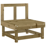 Middle Sofa with Cushions Impregnated Wood Pine 825435