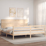 Bed Frame without Mattress Super King Size Solid Wood 3195236