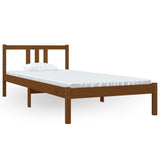 Bed Frame without Mattress Honey Brown Solid Wood 90x200 cm 814872