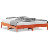 Bed Frame Wax brown Solid pine wood Super King Durable 842689