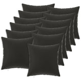 Cushion with Pillow HEERLEN 12 pcs Black Polyester 924699