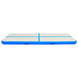 Inflatable Gymnastics Mat with Pump 300x100x15 cm PVC Blue 92659