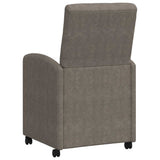 Dining Chairs with Wheels 2 pcs Grey 57 x 67 x 98 cm 42017894