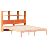 Headboard with Storage Wax Brown 120 cm Solid Wood Pine 855668