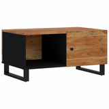 Coffee Table 80x50x40 cm Solid Wood Acacia&Engineered Wood 350633