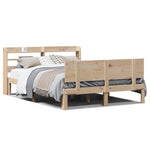 ZNTS Bed Frame with Headboard without Mattress 135x190 cm Double 3306817