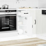 Kitchen Base Cabinet Lucca High Gloss White Engineered Wood 853699