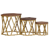 Coffee Tables Brown 55 x 55 x 50 cm Solid Mango Wood 4104646