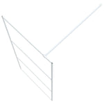 Walk-in Shower Wall White 90x195 cm Clear ESG Glass 152121