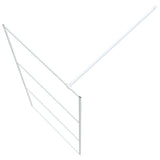 Walk-in Shower Wall White 90x195 cm Clear ESG Glass 152121