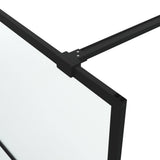 Walk-in Shower Wall Black 100x195 cm Frosted ESG Glass 152132