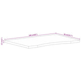 Desk Top with Curve 160x50x2.5 cm Solid Wood Rough Mango 370198