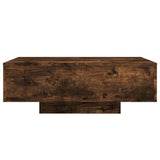 Coffee Table with LED Lights Smoked Oak 85x55x31 cm 836613