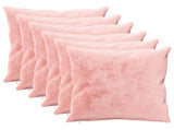 Cushion Cover 6 pcs HEERLEN Pink 80 x 80 cm Flannel 913774