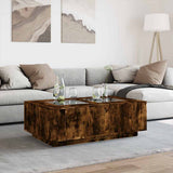 Coffee Table with Infinity LED Smoked Oak 116x69x40 cm 3284060