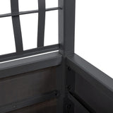 Garden Planter with Trellis Dark Grey 80x36x140 cm PP 368780